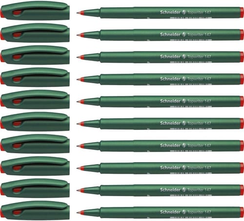 قلم ألياف شنايدر Topwriter 147 – أحمر – سمك 0.6 مم...