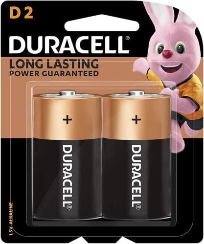بطاريات دوراسيل D2 حجم كبير (Duracell D Size Alkal...