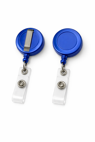 سحاب بطاقة دائري أزرق (Blue Retractable Badge Reel...