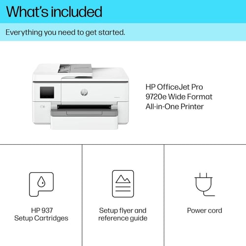 طابعة HP OfficeJet Pro 9720 بتنسيق عريض