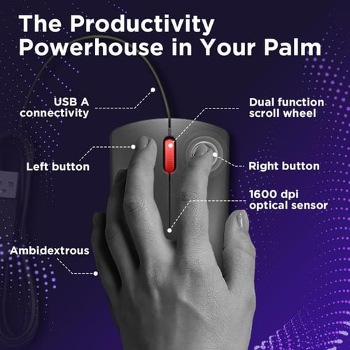 ماوس سلكي لينوفو 120 أسود