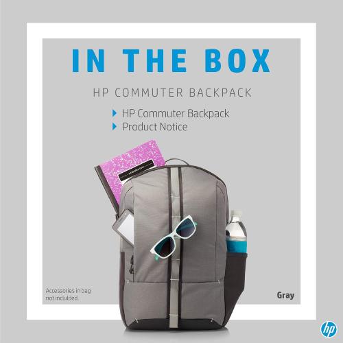 حقيبة HP Commuter Gray Backpack 15.6 بوصة – 5EE93A...