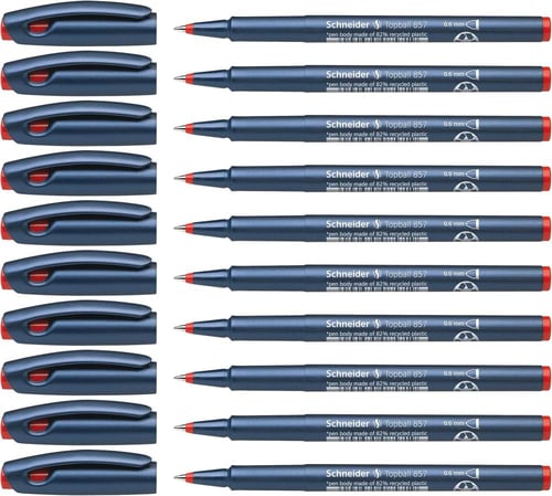 قلم حبر رولر شنايدر Topball 857 – أحمر – سمك 0.6 م...