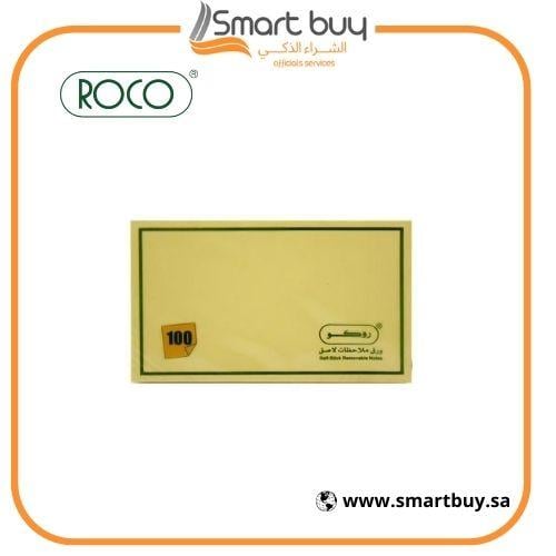 روكو ورق لاصق ملاحظات بوصة ‎3‎ × ‎5 ورقة أصفر ( در...