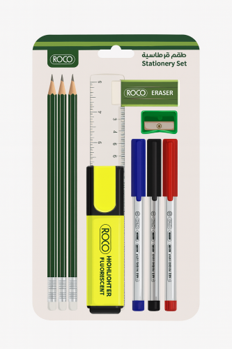 طقم قرطاسية روكو – متكامل للاستخدام المدرسي والمكت...