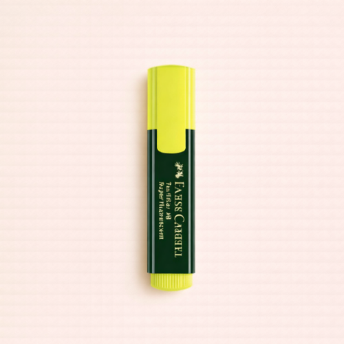 قلم تظليل فايبر كاستل – أصفر (Faber-Castell Highli...