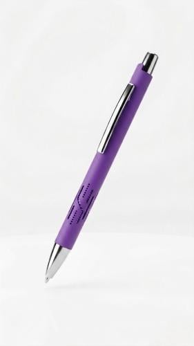 قلم حبر جاف بنفسجي معدني بنقش أنيق (Premium Purple...
