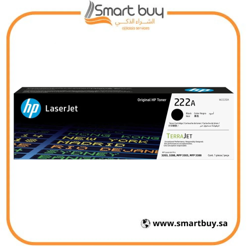 حبر اتش بي 222A ليزر جت اصلي اسود - W2220A