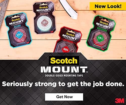 شريط تثبيت شفاف مزدوج الوجهين Scotch Mount – يتحمل...