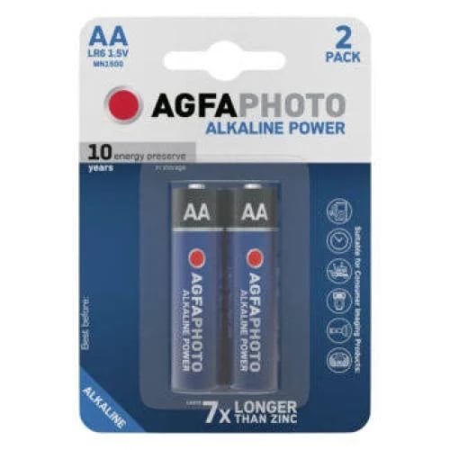 بطاريات AGFAPHOTO Alkaline Power AA LR6 1.5V – عبو...