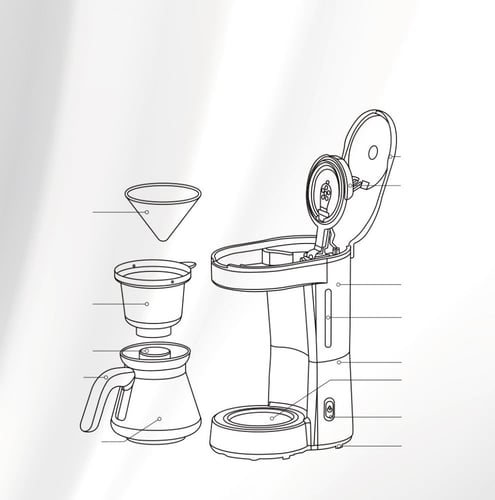 : آلة صنع قهوة والشاهي بالتقطير