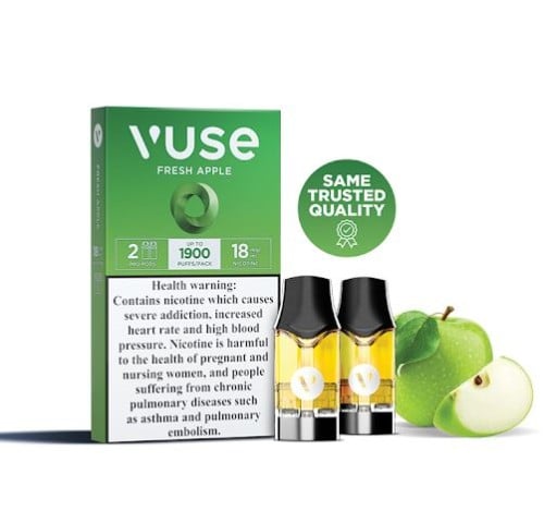 بودات فيوز معبأة بنكهة تفاح اخضر 1900 شفطة - VUSE...