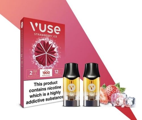 بودات فيوز معبأة بنكهة فراولة ايس 1900 شفطة - VUSE...
