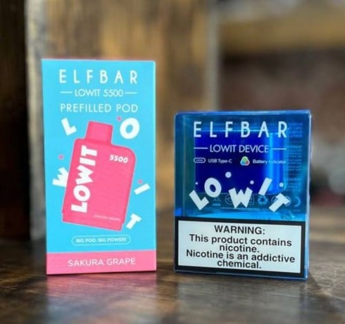 سحبة الف بار لويت 5500 موشة -Elfbar Lowit 5500 Puf...