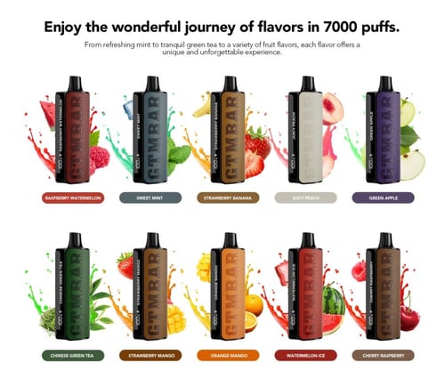 سحبة جي تي ام بار نوفا 7000 شفطة 50 نيكوتين - GTM...