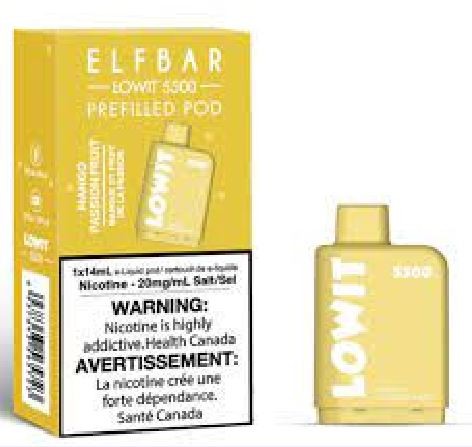 سحبة الف بار لويت 5500 موشة -Elfbar Lowit 5500 Puf...