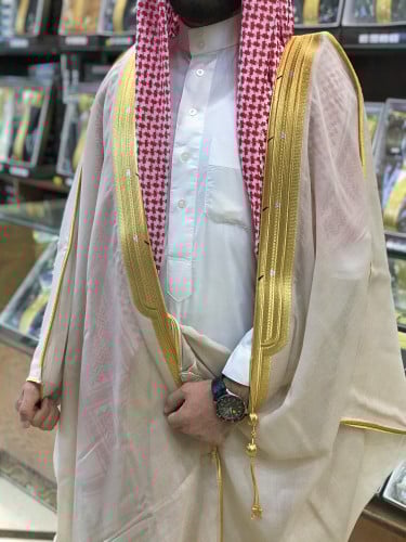 بشت رجالي رسمي VIP نخب أول لون بيج قماش ياباني صوف...