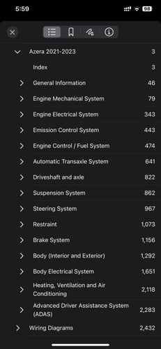كتيب طرق صيانة PDF ازيرا 2021-2023