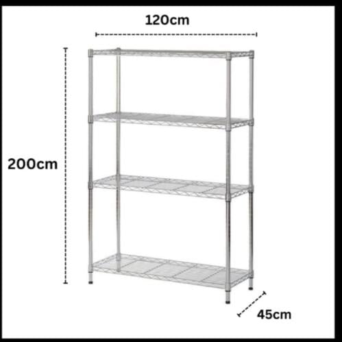 ارفف مطبخ كروم 45×120×200سم
