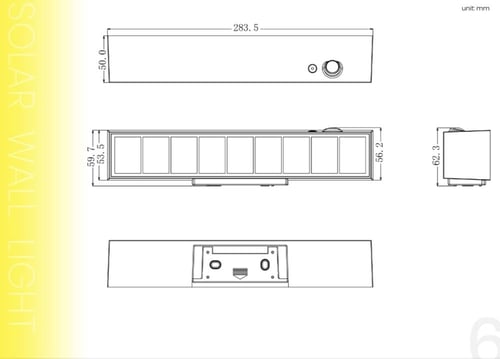 ‏إضاءة جدارية تعمل على الطاقة الشمسية