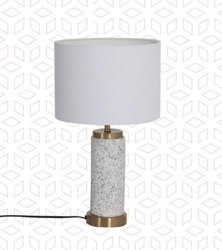 Granite table lamp, gray