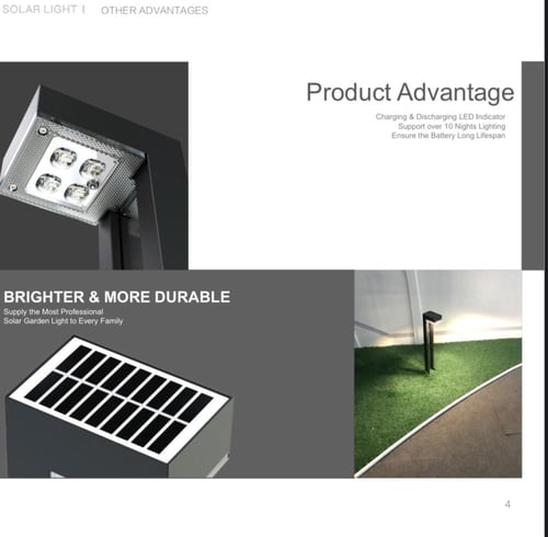 اضاءة طاقة للممرات والحدائق