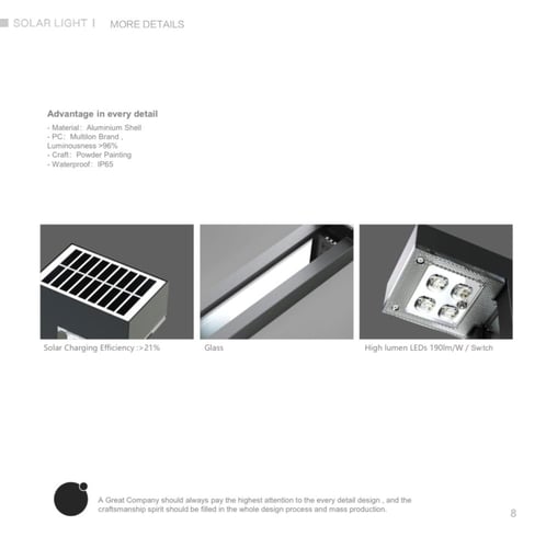 اضاءة طاقة للممرات والحدائق