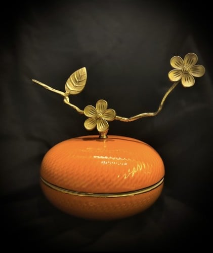 فازة سيراميك اورنج دائرية