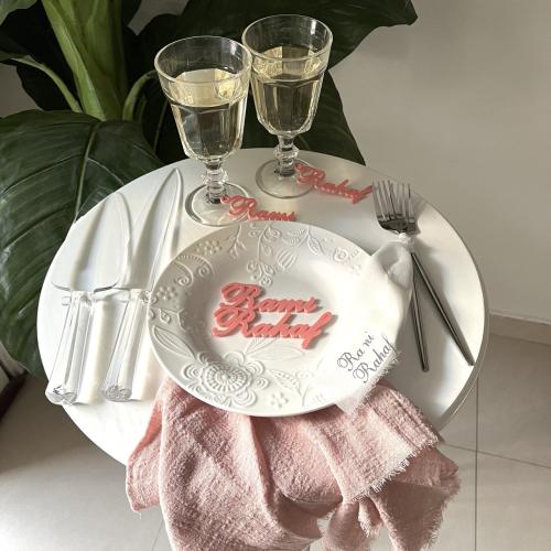 طقم كيك ذكرى - وردي