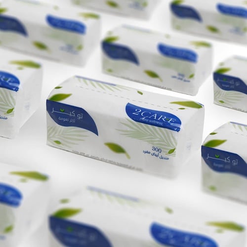 مناديل وجه توكير 30 عبوة (300 منديل مفرد نقش خفيف)