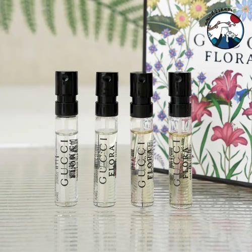 طقم عطر قوتشي 4 حبات عينات ( كل عبوة 1.5 مل ) مع ك...