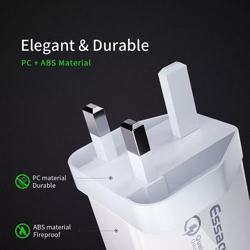 شاحن جداري 30 واط | بـ 3 منافذ USB