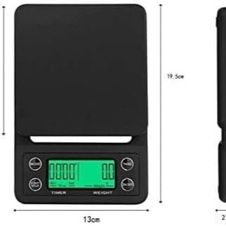 ميزان رقمي مع مؤقت للقهوة المختصة