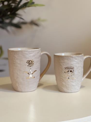 كوب سيراميك بطباعة فينيل للشعار او الاسم