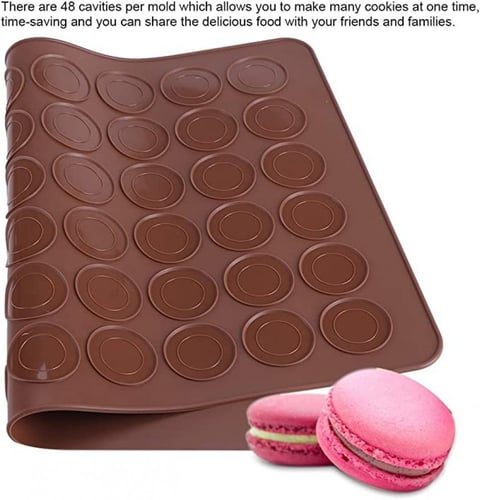 قالب مكرون حصيرة مانع للالتصاق 48 فجوة