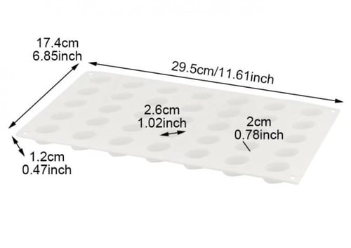 قالب شوكولاته ميني بيضاوي