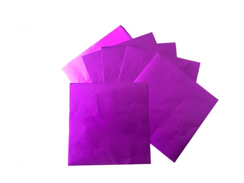 قصدير تغليف الشوكولاته بنفسجي