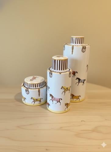 فتزات سيراميك بغطاء بتصميم الخيول الرياضي