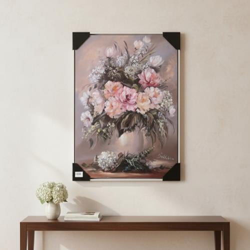 لوحة تنسيق الزهور الوردية