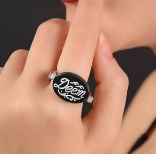 خاتم اسود نسائي