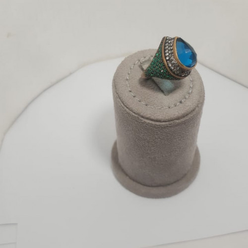 خاتم مطلي فضة تركي