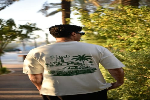 تيشرت اليوم الوطني السعودي 95 اوفر سايز