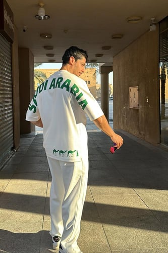 تيشرت اليوم الوطني السعودي 95 اوفر سايز