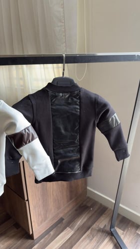 Kits Black Leather kids \ طقم هودي اطفال
