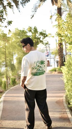 تيشرت اليوم الوطني السعودي 95 اوفر سايز