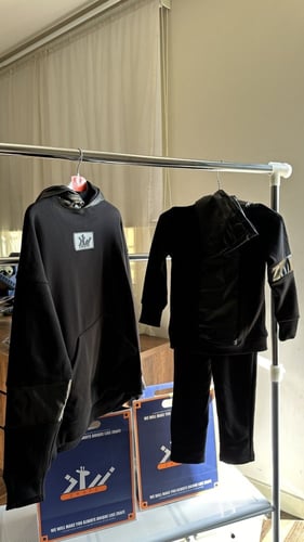 Hoodie Black Leather هودي اسود جلد