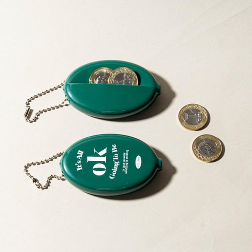 wallet case silicone coin-green