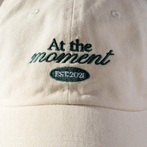 moment cap-green embroidery