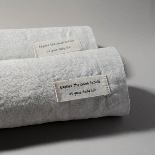 منديل كتان - beige linen napkin