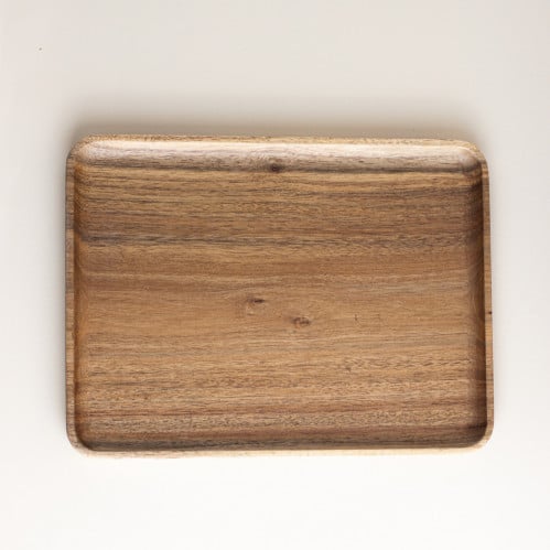 smooth wood tray - صينية
